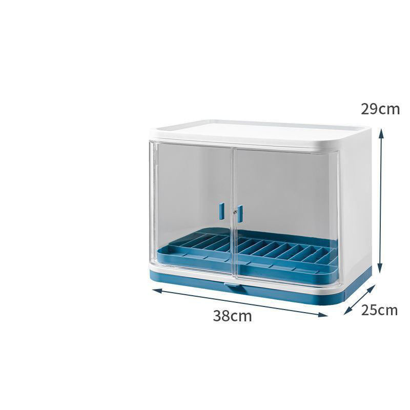 Covered plate storage box