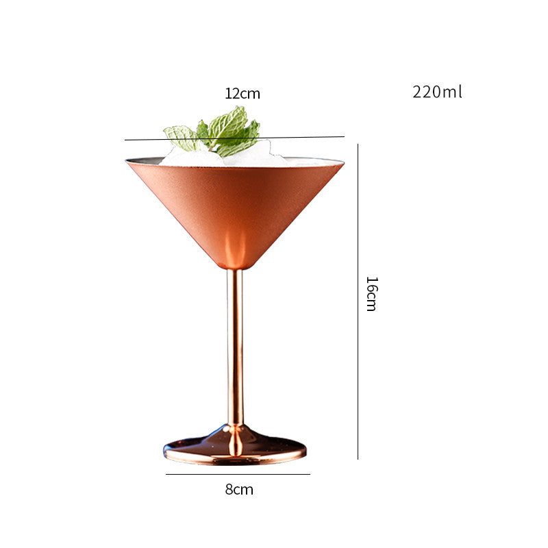 Sleek Metal Cocktail Glass