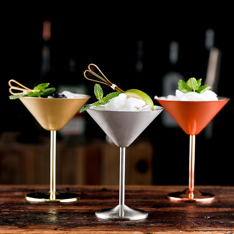 Stainless Steel Cocktail Glass