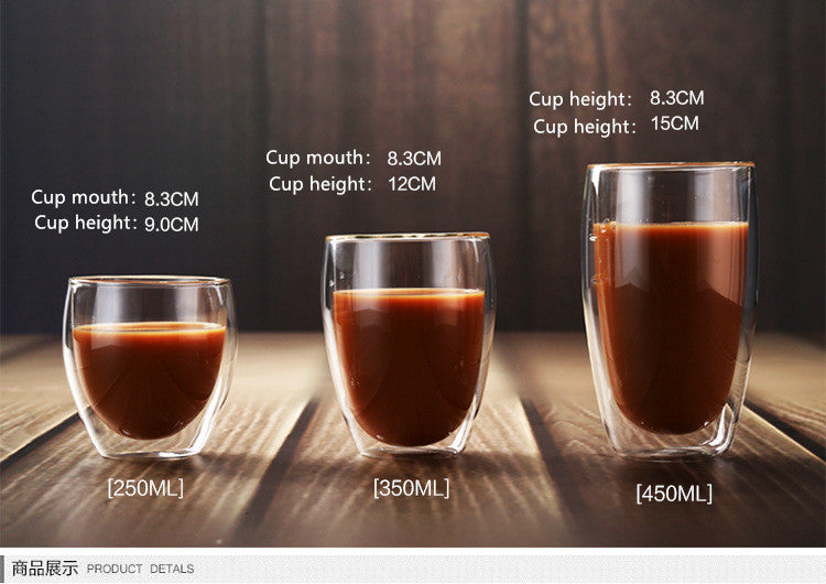 Heat resistant glass coffee mug