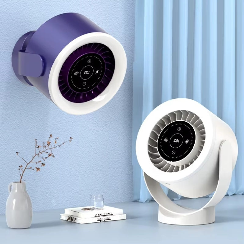 Desktop fan with LED light