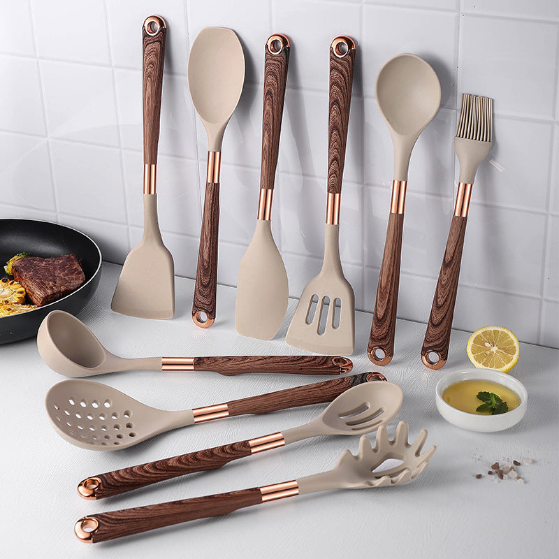 Silicone kitchen utensils set