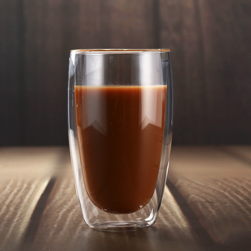 Hot and cold glass cup