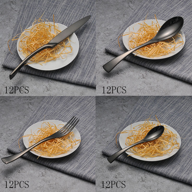 Mirror polished flatware set