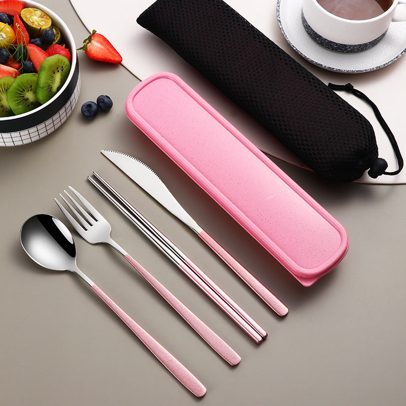 Modern gold travel flatware