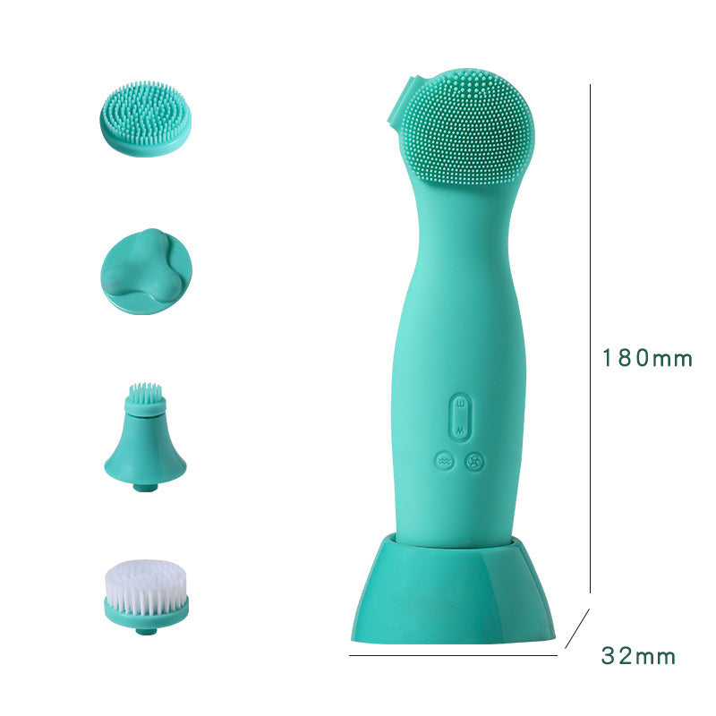 Silicone bristle face brush