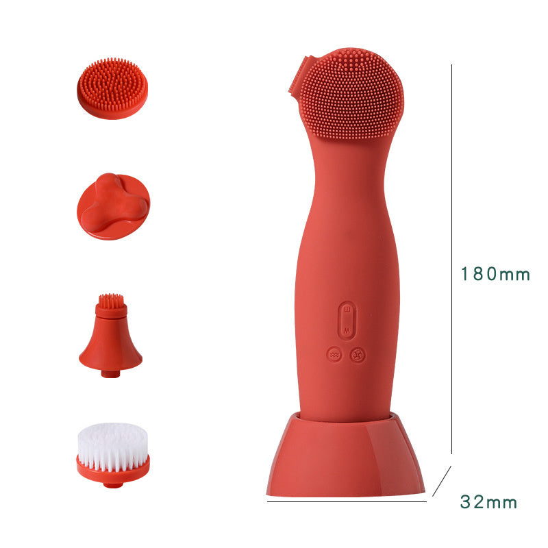Silicone bristle face brush