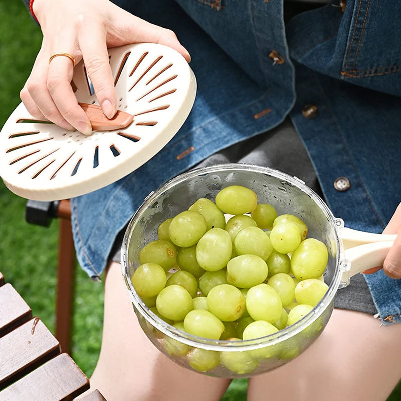 Kitchen colander bowl with lid