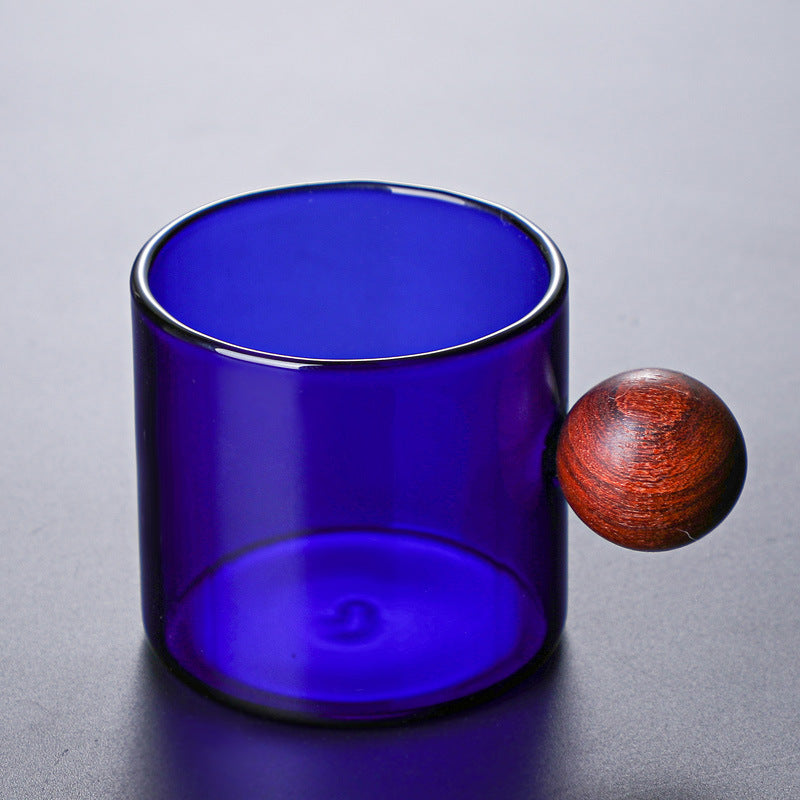 Artistic glass coffee cup