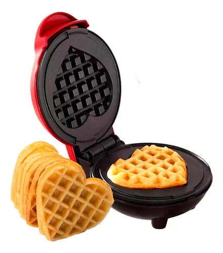 MINI HEART Mini Waflera Eléctrica - Desayunos Rápidos y Deliciosos en un Instante