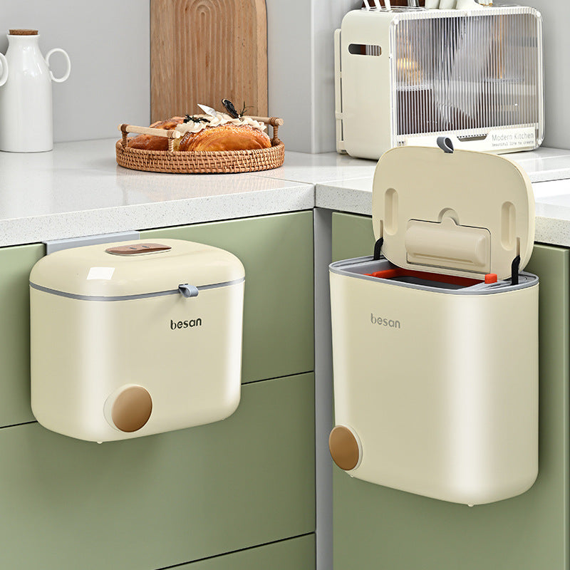 wall mounted kitchen trash can