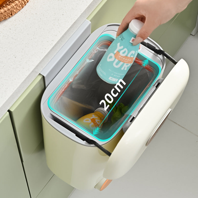 cabinet door trash bin